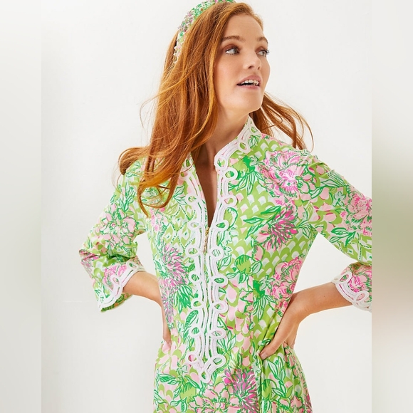 NWT Lilly Pulitzer Shealyn Stretch Cotton Maxi Caftan - 10 - Picture 3 of 7